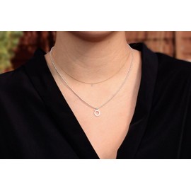 SILBERMOOS Taurus Zodiac Sign Women's Necklace Taurus Pendant with Ball Chain 45 cm Diamond-Cut from Italy 925 Sterling Silver, Sterling Silver, Not Applicable