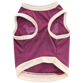 Oasis Plus Pink Dog Printed Brown 100% Cotton Pet T-Shirt Vest Costume Clothes for Small Female Male Dogs Cats Rabits