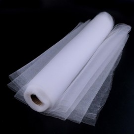 White Tulle Fabric 54 inch x 10 Yards Draping Mesh Tulle Bolt for Wedding, Party Decorations, Garden Netting, Table Runner, Craft Supplies