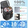 Insulated Cooler Backpack,33 Cans Multifunctional Double Deck Leakproof Cooler Bag