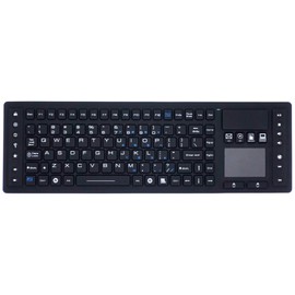 DSI RF Wireless Keyboard with Touchpad IP67 Waterproof Silicone Black TBK104