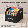 Snack Organizer for Countertop, Large Fabric Snack Basket with Side