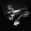 com-four® Set of 2 Metal Key Rings with Carabiner for