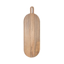 Kate and Laurel Staven Transitional Capsule Serving Board; 30 x 11; Natural Wood; Modern Food-Safe Charcuterie Board Made from Solid Mango Wood for Use as Kitchen Countertop Cheese Board