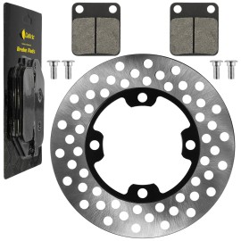 Caltric Front Brake Disc w/ Pads Bolts fits Yamaha Bruin 350 YFM350 2X4 4x4 2004 - 2006