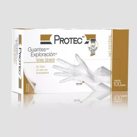 Protec Caja Guantes Para Exploración De Vinilo Stretch No Esteril