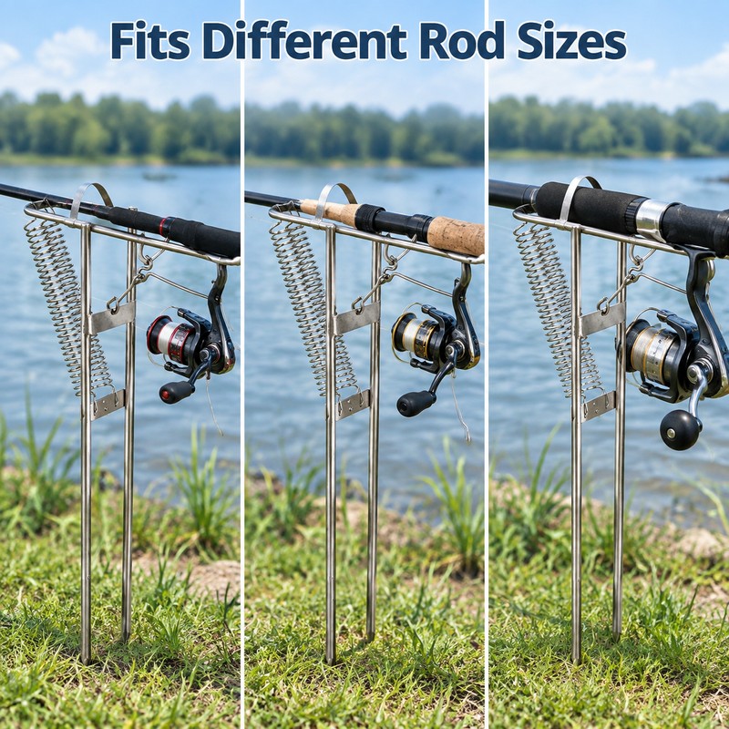 Automatic Spring Fishing Rod Holder – Adjustable Rod Stand Support