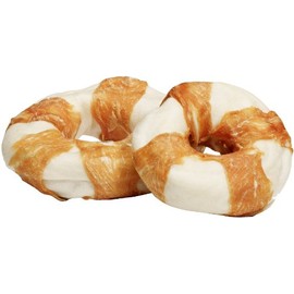 Priority Pet Products K-9 Cookhouse Chicken Jerky Wrapped Donut Dog Treat, 3.5- Inch (Pack of 1)