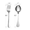 Serving Spoon and Fork Set,Stainless Steel Large Service Cutlery for