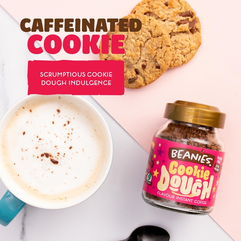 Beanies Pack of 6 Cookie Dough Freeze Dried Coffee. Each