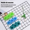 Moho de silicona de maceta,Paquete de 3 minimoldes octogonales de