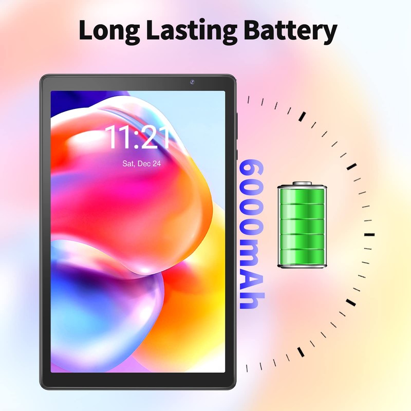 PRITOM Tablets 10 inch, TAB10 Android 14 Tablet, Quad-Core, WiFi,