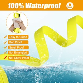 Vivifying Dog Training Lead, 10M/32FT Waterproof Strong Dog Leash, 360° Rotating Buckle Long Line dog Lead with Padded Handle for Large, Medium and Small Pet Dog(Yellow)