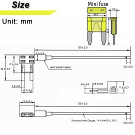 Unbranded 6x A Circuit Fuse Add Blade Tap Mini 15Amp 20Amp Zinc Alloy For Car Boat Truck