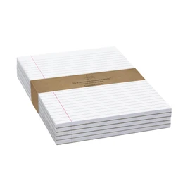 The Worcestershire Stationery Company A5 lined note pad, pack of 5 (Lined (with margin))
