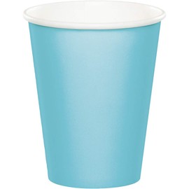 Club Pack of 240 Pastel Blue Disposable Paper Hot and Cold Party Tumbler Cups 9 oz.