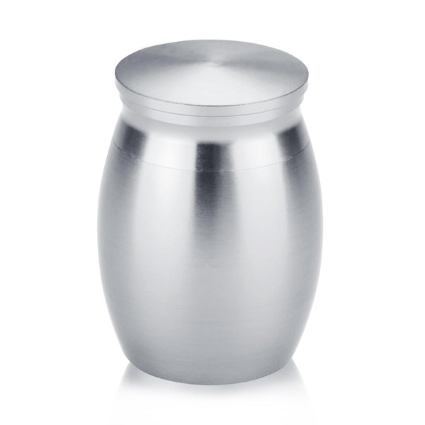 Stainless Steel Mini Keepsake Urn - Small Memorial Ashes Holder