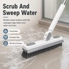 180° Rotating Gap Cleaning Tool with V-Shaped Bristles and Squeegee