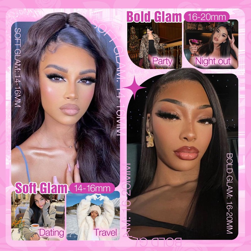 Yawamica Fluffy Lash Clusters Thick 200D Volume Eyelash Clusters 14-20mm