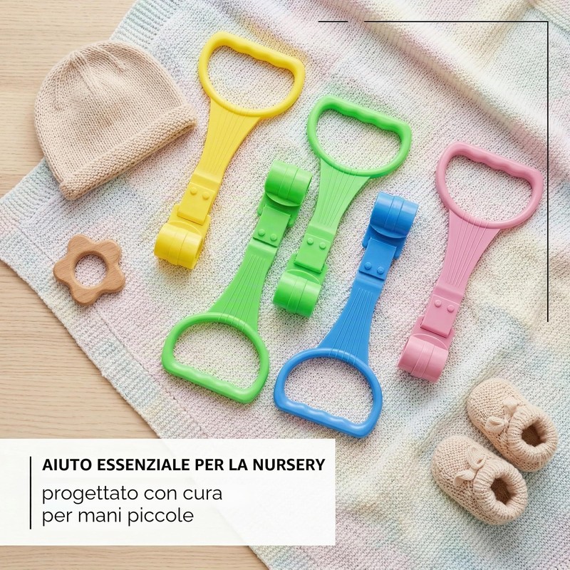 HYFZOD 4 Pezzi maniglie box bambini, Anelli Lettino per Aiutare