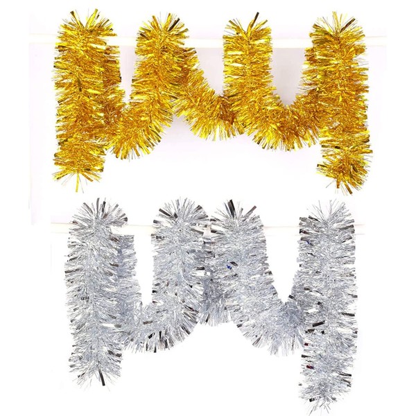 CCINEE Christmas Glitter Garland, Plated Mall, 66.6 ft (20 m), Birthday, Room Decoration, New Year, Sparkly Mall, Christmas Tree, Garden Decoration, Rattan Wisteria Vine, Christmas Tinsel Garland,
