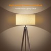 LEPOWER Wood Floor Lamp Tripod, Mid Century Lamps for Living