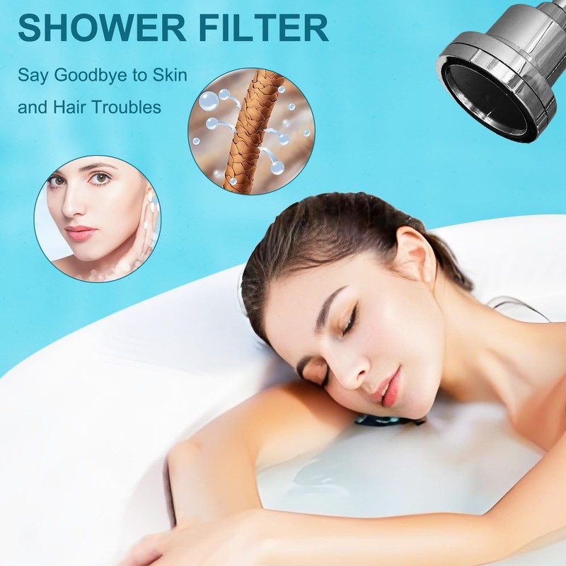 HODSEUKIN Shower Head Replacement Filter Cartridge - Compatible with MyHalos
