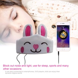 Contixo H1 Kids Headphones, 85dB Volume Limiting with Adjustable Speakers Soft Children Fleece Headband Toddler Headphones for Home and Travel - Animal Character Design, (Rabbit)