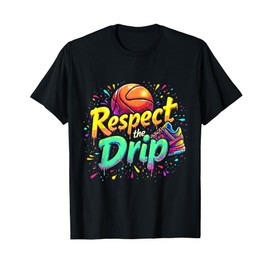 Respect the Drip Splash Street Style Basketball Sneaker T-Shirt