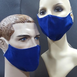 SHADOW DANCE UK 3 PCS Cotton Anti-dust Mouth Face mask Protect Cover Bandana Balaclavas, 2-Layer Unisex Reusable Fashion Washable Cover - Pack of 3, Royal Blue