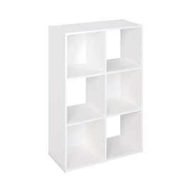 Decorative Home Stackable 6 Cube Cubeicals Organizer Storage Bookcase, with Hardware for Office, Home and Closet, White