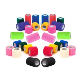 Prairie Horse Supply Vet Wrap Tape Bulk (Assorted Camo Colors) (24 Pack) (2 Inches Wide) Vet Rap Medical First Aid Tape Self Adhesive Adherent for Ankle Wrist Sprains and Swelling