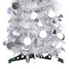 vidaXL 6 ft Silver Pop-up PET Christmas Tree – Lightweight,