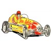 STAY STA-LUBE INDY YELLOW RACE CAR HOT RAT ROD RACING DECAL BUMPER STICKER