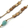 Avalaya Turquoise Stone Shell Nugget/Glass Bead Long Necklace/ 130cm L