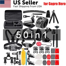 50 PCS Camera Accessories For GoPro Hero 11 10 9 8 7 6 5 Action Camera Sport Kit