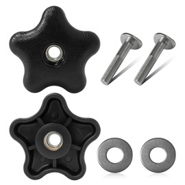 DZQPPC Handle Knob and Screw Bolt Washer Kit for Toro Lawn Mowers and Snow Blowers 92-2260 106-4161 107-3844 Used on Many Snowthrowers and Walking Lawnmowers Repair Parts (2 Sets)
