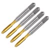 sourcing map 4pcs Spiral Point Plug Taps, M4 x 0.7