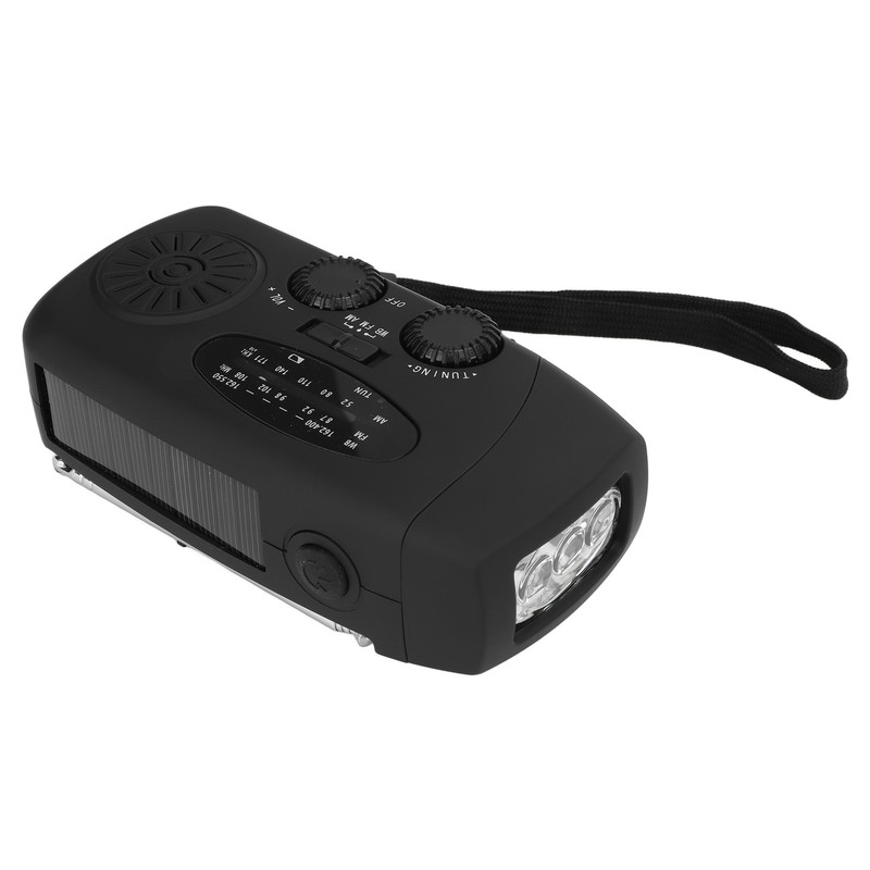 Solar Hand Crank Radio AM FM WB Weather Warning USB