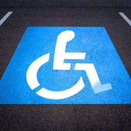 Plantilla de estacionamiento para discapacitados, plantillas de estacionamiento de silicona reutilizables de 24 pulgadas para discapacitados para pintura, 1 mm de grosor, plegable y flexible, ideal