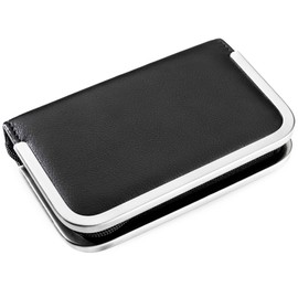 REMOS Manicure Case empty made of genuine leather with space for 6 tools - black