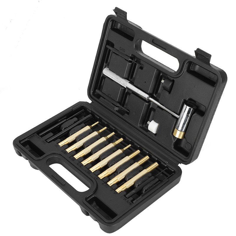 17Pcs Punch Set Mechanical Installation Round Punches Maintenance Tool Kit