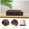 TEHAUX 1pc Retro Wooden Desktop Drawer Organizer Solid Wood Storage