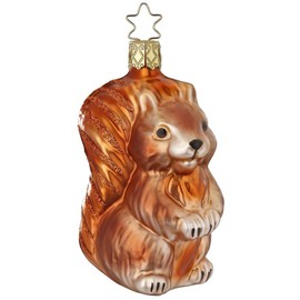 Inge-Glas Squirrel 10086S023 German Glass Christmas Ornament