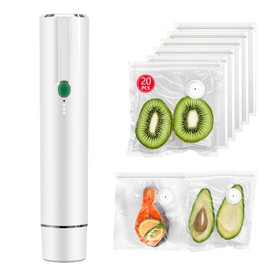 Vixino Vacuum Sealer, vacuum sealer for food, handheld vacuum sealer(Vacuum Sealers+ 20 reusable vacuum seal bags)