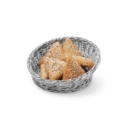 HENDI Round Slanted Bread Basket, Bread Basket, Diameter 310 x (H) 120 mm, Grey