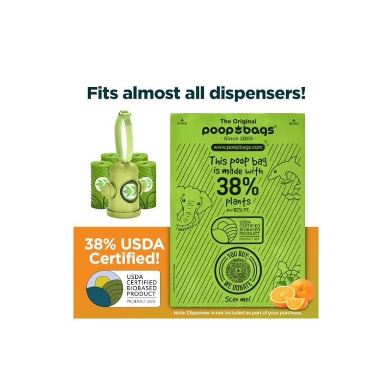 The Poopbags Bolsas biodegradables con esencia de naranja para desechos