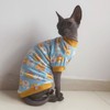 Sphynx Hairless Cat Cute Summer Cotton T-Shirts Pet Clothes,Round Collar