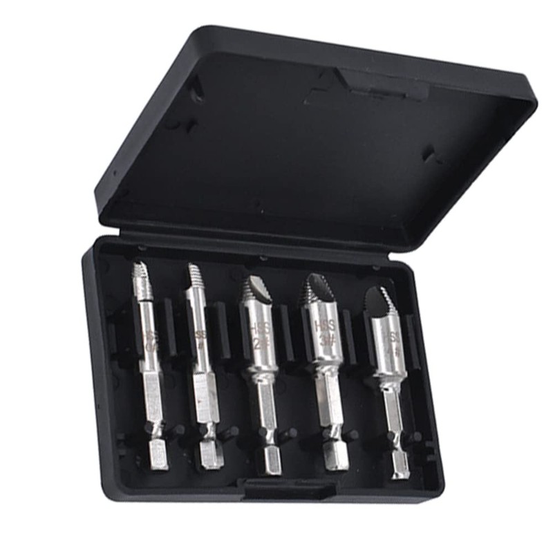 CENPEK 5Pcs Screw Extractor Kit and Stripped Screw Remover Damaged
