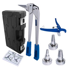 ALL-CARB PEX Tube Expansion Tool Kit Meets ASTM F1960 Standard with 1/2inch 3/4inch 1inch Expander Heads and Tube Cutting Plier for Propex Expansion